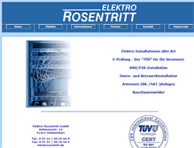 Tablet Screenshot of elektro-rosentritt.de